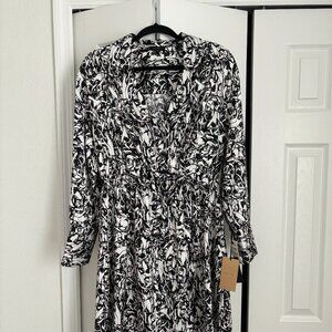 Halogen Pattern Wrap Dress